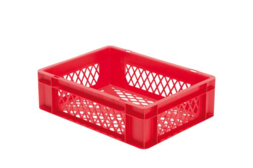 Euronorm-Stapelbehälter Wände + Boden durchbrochen, rot, Inhalt 10 l