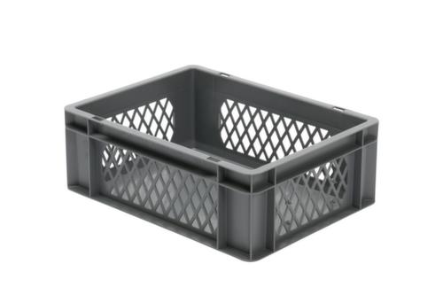 Euronorm-StapelbehÀlter WÀnde durchbrochen, grau, Inhalt 13 l