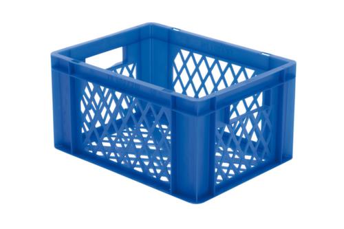 Euronorm-Stapelbehälter Wände + Boden durchbrochen, blau, Inhalt 19 l