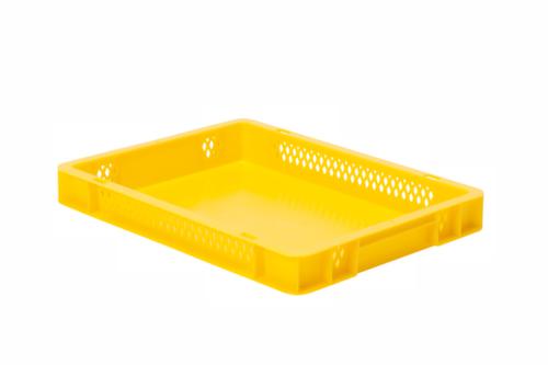 Euronorm-Stapelbehälter Wände durchbrochen, gelb, Inhalt 4,5 l