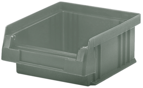 Stapelbarer Sichtlagerkasten Roll rollenbahngeeignet, grau, Tiefe 89 mm, Polypropylen