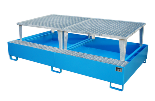 Auffangwanne mit Abfüllgestellen, für 2 x IBC
