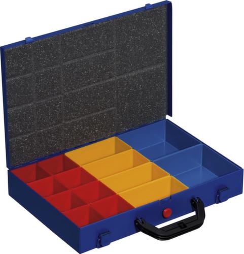 Allit Sortimentskoffer EuroPlus Pro M 34L-14 mit gepolstertem Deckel, 14 KĂ€sten, Stahl blau