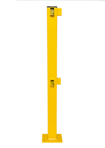 Moravia Rammschutzgeländer-System BLACK BULL S-Line, Eckpfosten, Höhe x Breite 1000 x 70 mm