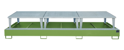 Auffangwanne mit Abfüllgestellen, für 3 x IBC