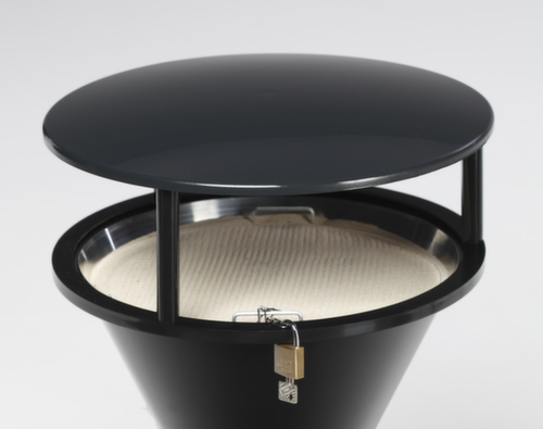 Schutzdach fĂŒr Standascher, RAL7021 Schwarzgrau