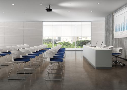 Quadrifoglio Kunststoffschalenstuhl COVE mit Kufengestell, grau