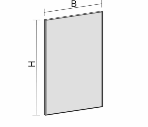 Gera Schallabsorbierende Stellwand Pro ProfiLine, Höhe x Breite 1800 x 1200 mm, Wand blau