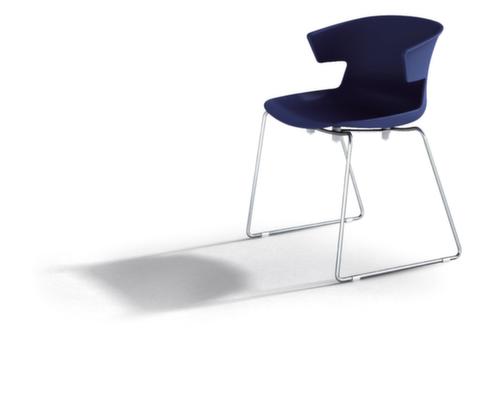 Quadrifoglio Kunststoffschalenstuhl COVE mit Kufengestell, blau