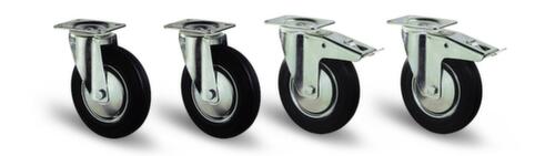 BS-ROLLEN Set Transportgeräterollen, Traglast 100 kg, Gummi-Bereifung