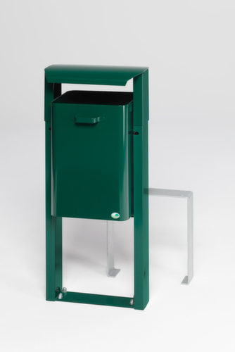 VAR Abfallbehälter für außen, 40 l, moosgrün