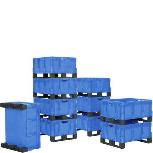 BITO Euronorm-StapelbehÀlter mit Doppelboden, blau, Inhalt 206 l