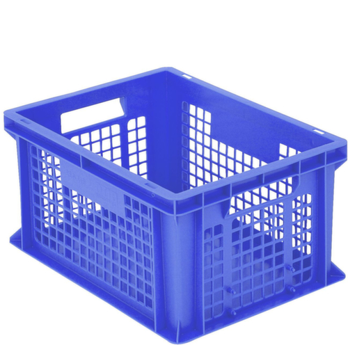 BITO Euronorm-Stapelbehälter Wände durchbrochen, blau, Inhalt 20 l