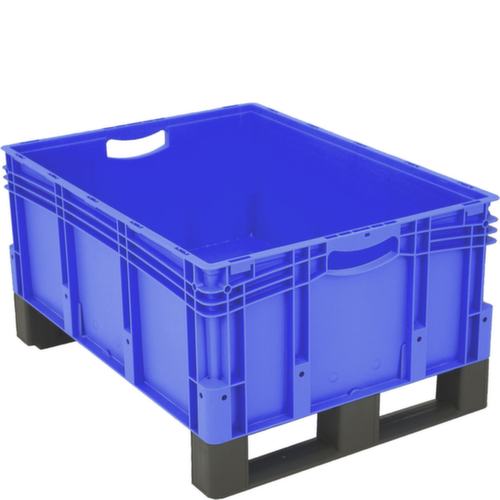 BITO Euronorm-Stapelbehälter mit Doppelboden, blau, Inhalt 121 l