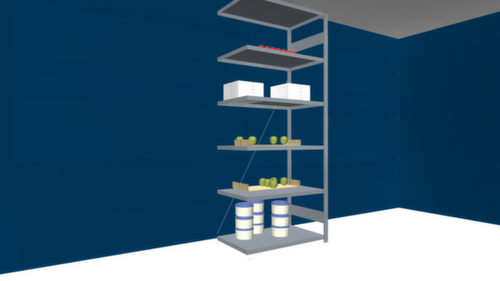 hofe Edelstahl-Steckregal, Höhe x Breite x Tiefe 2500 x 1010 x 635 mm, 6 Böden