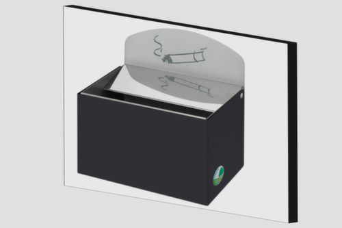 Wandascher mit Rückwandschild, anthrazit