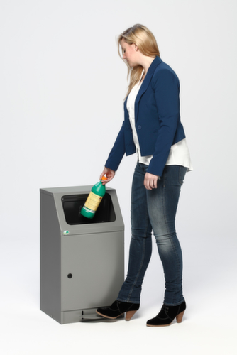 VAR WertstoffbehÀlter WSG 45, 43 l, silber, Deckel anthrazit