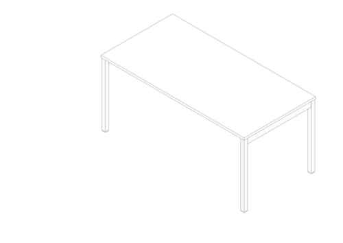 Quadrifoglio Höhenverstellbarer Schreibtisch Practika mit 4-Fußgestell