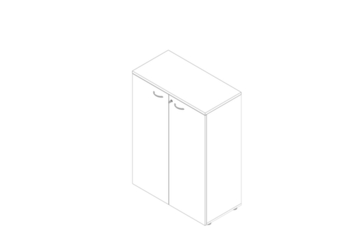 Quadrifoglio Büroschrank Practika, 3 Ordnerhöhen, weiß/weiß