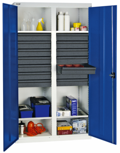 stumpf Hoher Werkzeugschrank Serie 3000 mit ausziehbaren Wannenböden + Schubladen, Breite 1000 mm