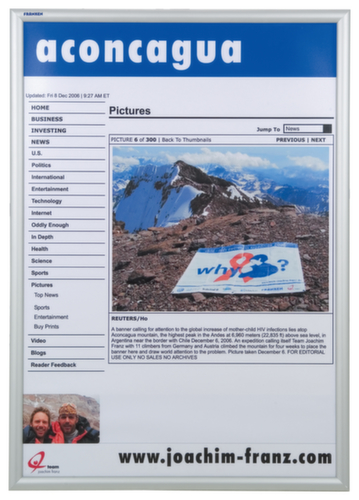 Franken Bilderwechselrahmen fĂŒr den AuĂenbereich