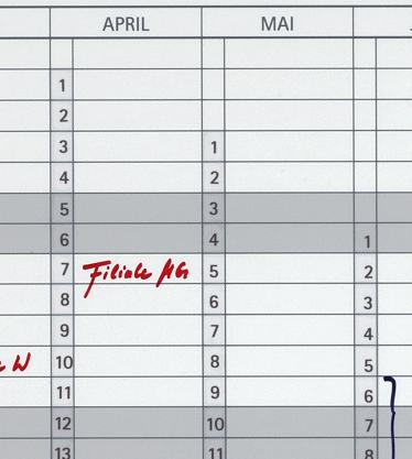 Franken Jahresplaner, Höhe x Breite 600 x 900 mm