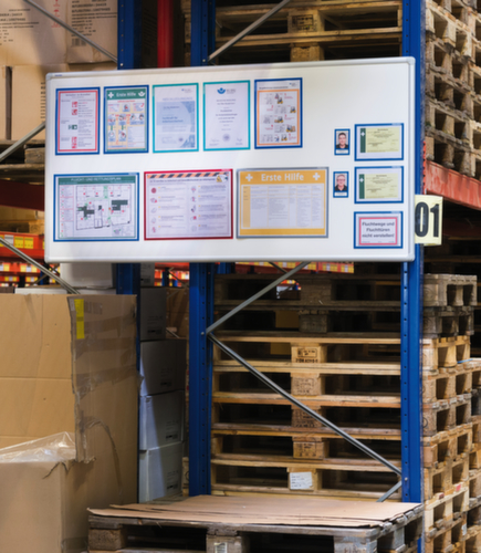 Franken Whiteboard für Wandschienen-System, Höhe x Breite 900 x 1800 mm