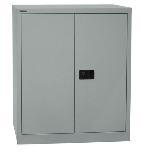 Bisley Aktenschrank, 2 Ordnerhöhen, silber/silber
