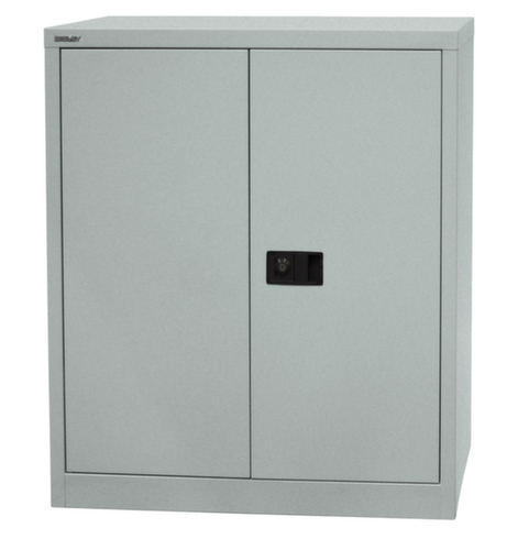 Bisley Aktenschrank, 2 Ordnerhöhen, silber/silber