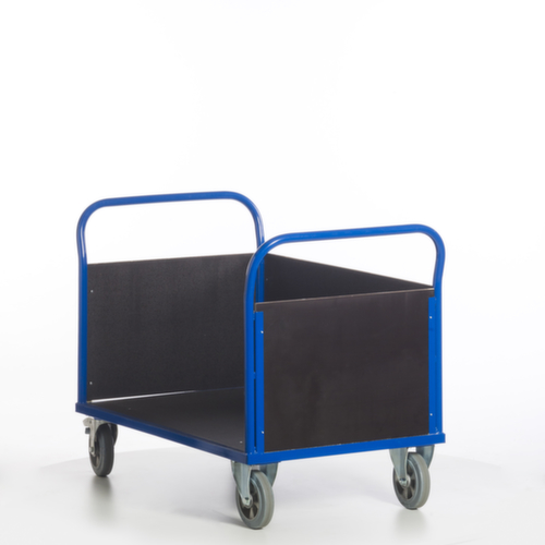 Rollcart Dreiwandwagen mit rutschsicherer Ladefläche, Traglast 1200 kg