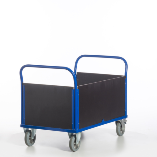 Rollcart Dreiwandwagen mit rutschsicherer Ladefläche, Traglast 1200 kg