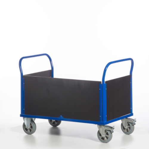 Rollcart Dreiwandwagen mit rutschsicherer Ladefläche, Traglast 1200 kg