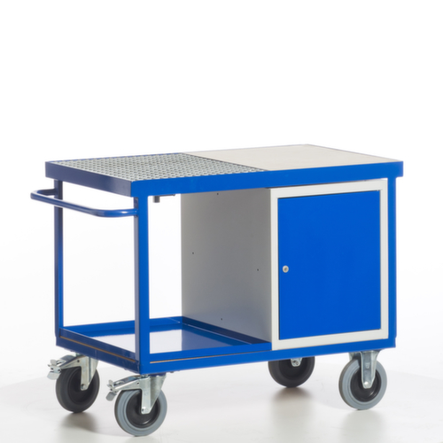 Rollcart Umwelt-Werkstattwagen mit öldichter Wanne und Gitterrost, Traglast 600 kg, Ladefläche 1150 x 700 mm