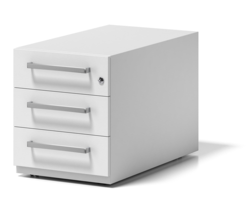 Bisley Rollcontainer Note, 3 Schublade(n), verkehrsweiß/verkehrsweiß