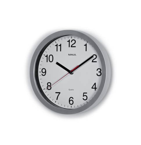 MAUL Wanduhr Ø 250 mm, mit arabischen Zahlen und Strichen, Ø 250 mm