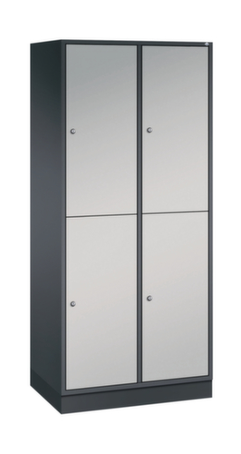 C+P Doppelstöckiger Großraum-Garderobenschrank Intro, Abteilbreite 360 mm