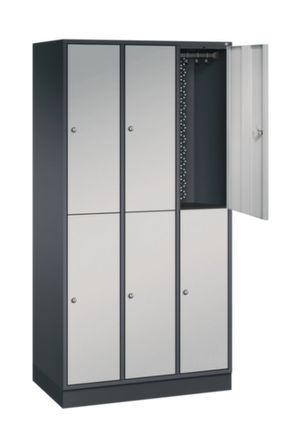 C+P Doppelstöckiger Garderobenschrank Intro, Abteilbreite 260 mm