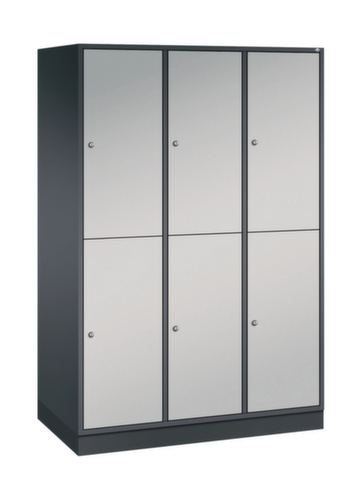 C+P Doppelstöckiger Großraum-Garderobenschrank Intro, Abteilbreite 360 mm