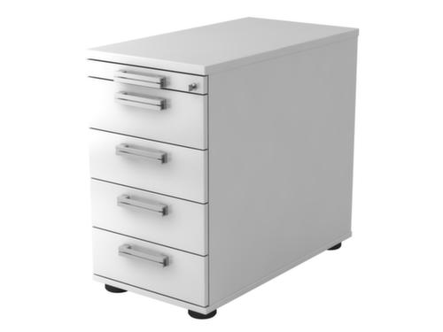 Standcontainer Up and Down, 4 Schublade(n), weiß/weiß