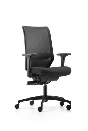 Dauphin Bürodrehstuhl Shapemesh Plus mit Synchronmechanik, hohe Rückenlehne, schwarz