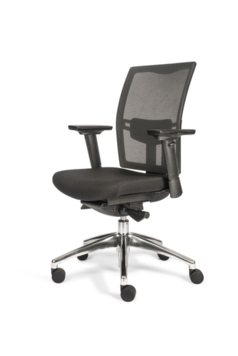 Bürodrehstuhl 706+ mit Synchronmechanik, Netzrückenlehne, schwarz