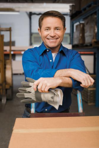 Arbeitshandschuhe, Drillich/Rindspaltleder, GröĂe EinheitsgröĂe