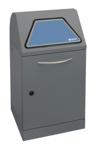 stumpf WertstoffbehĂ€lter Modul-Vario 45 anthrazit + Einwurfklappe selbstschlieĂend, 45 l, graualuminium, Deckel graualuminium