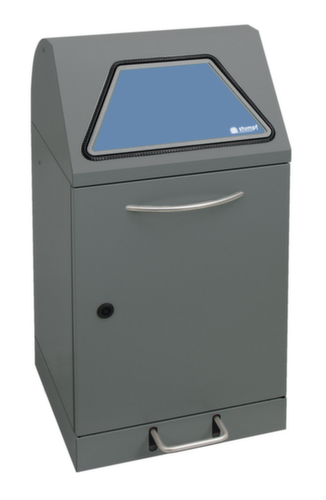 stumpf WertstoffbehĂ€lter Modul-Vario 45 anthrazit + Einwurfklappe selbstschlieĂend, 45 l, graualuminium, Deckel graualuminium