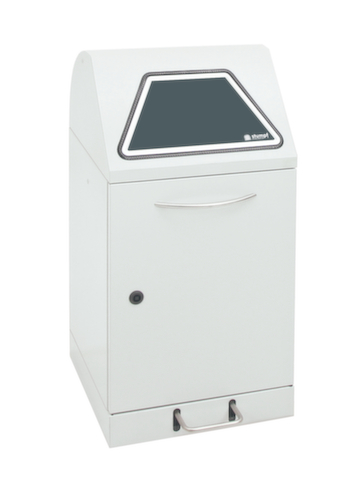 stumpf Nicht brennbarer WertstoffbehĂ€lter Modul-Vario 45 mit selbstschlieĂender Einwurfklappe, 45 l, lichtgrau, Deckel lichtgrau