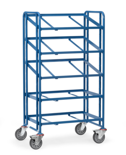 fetra Etagenwagen mit 5 neigbaren Etagen, Traglast 300 kg, 5 Etagen