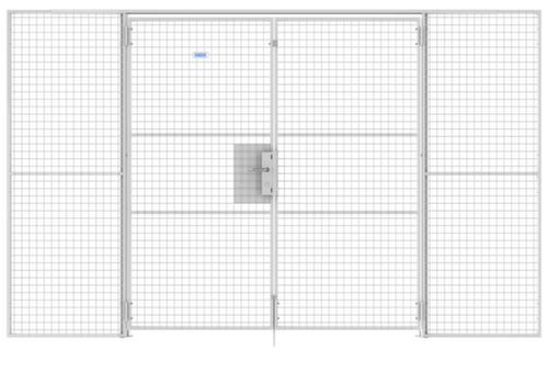 TROAX Doppel-Flügeltür für Trennwandsystem, Breite 2000 mm