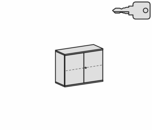 Gera Flügeltürenschrank Pro, 2 Ordnerhöhen
