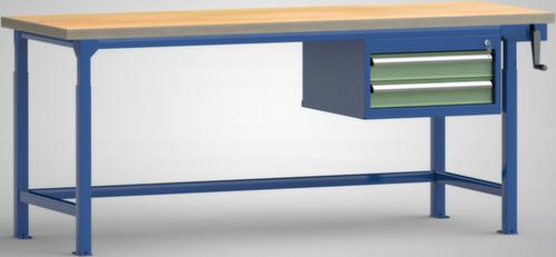 KLW Lutz Höhenverstellbare Werkbank mit Schubladen, 2 Schubladen