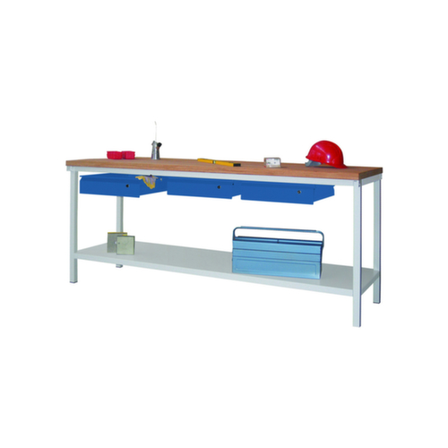 PAVOY Werkbank mit verschiedenen Unterbauten, 3 Schubladen, 1 Ablageboden